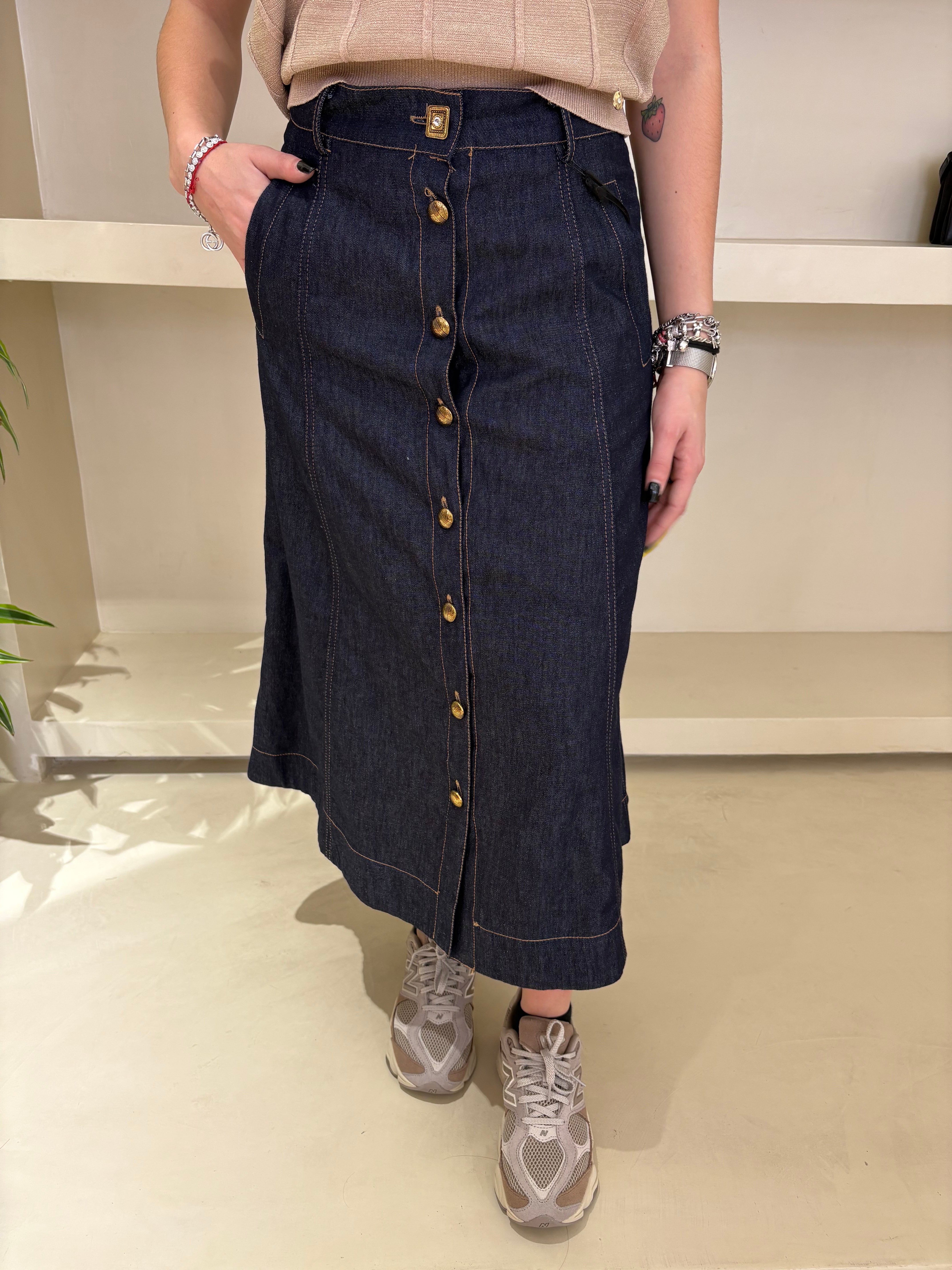 Gonna Lunghette di Jeans