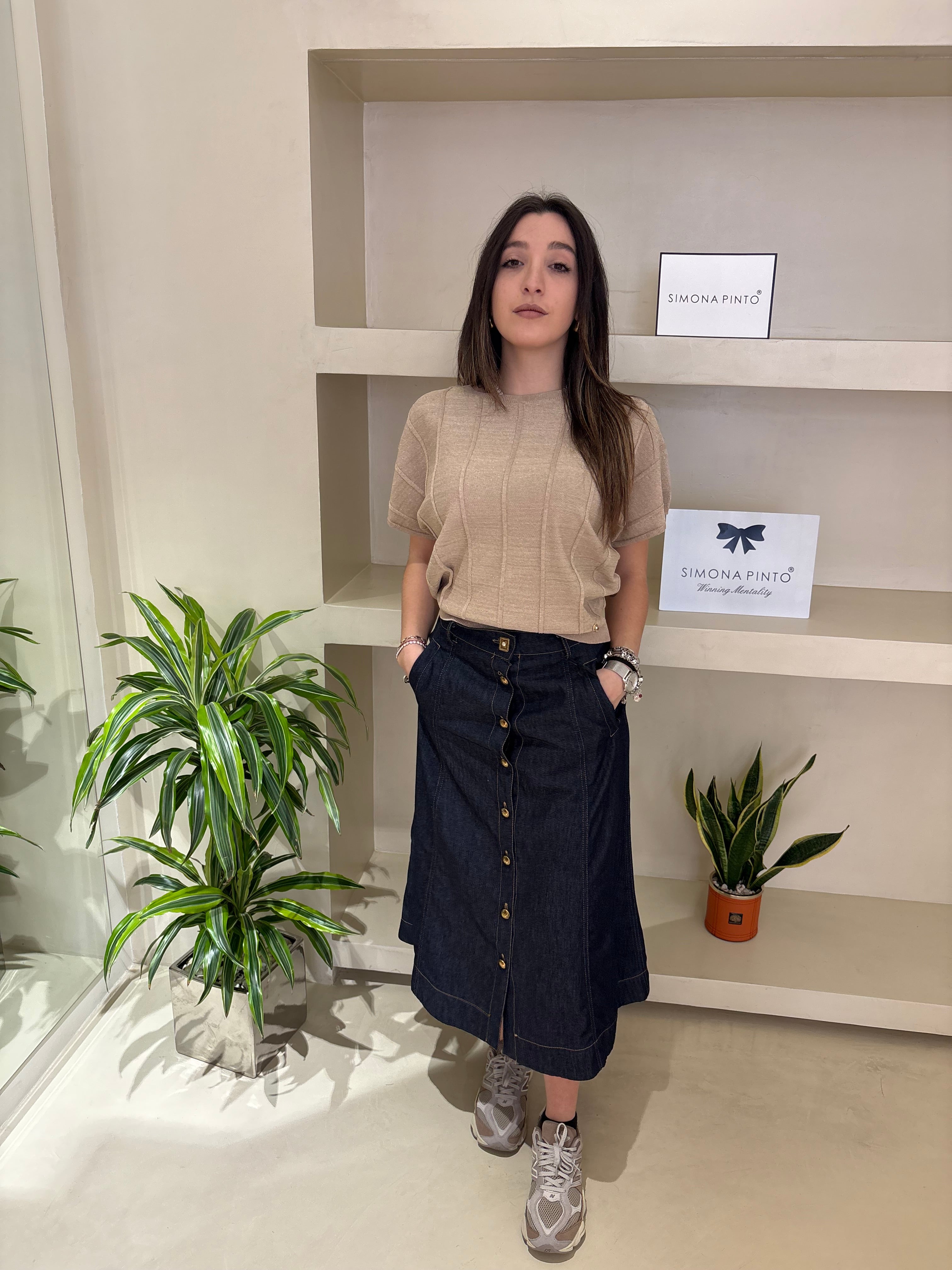 Gonna Lunghette di Jeans