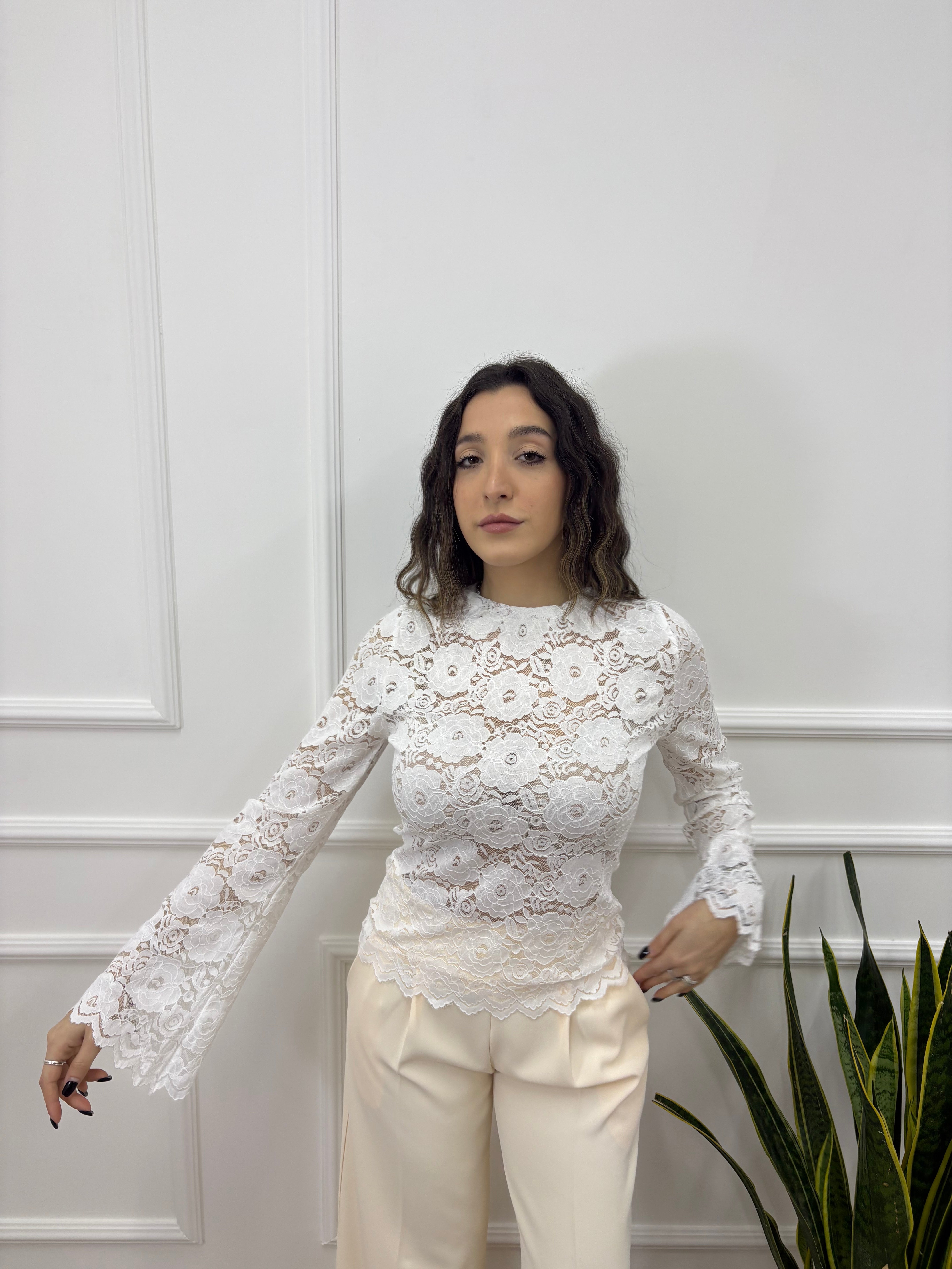 Maglia merlettata