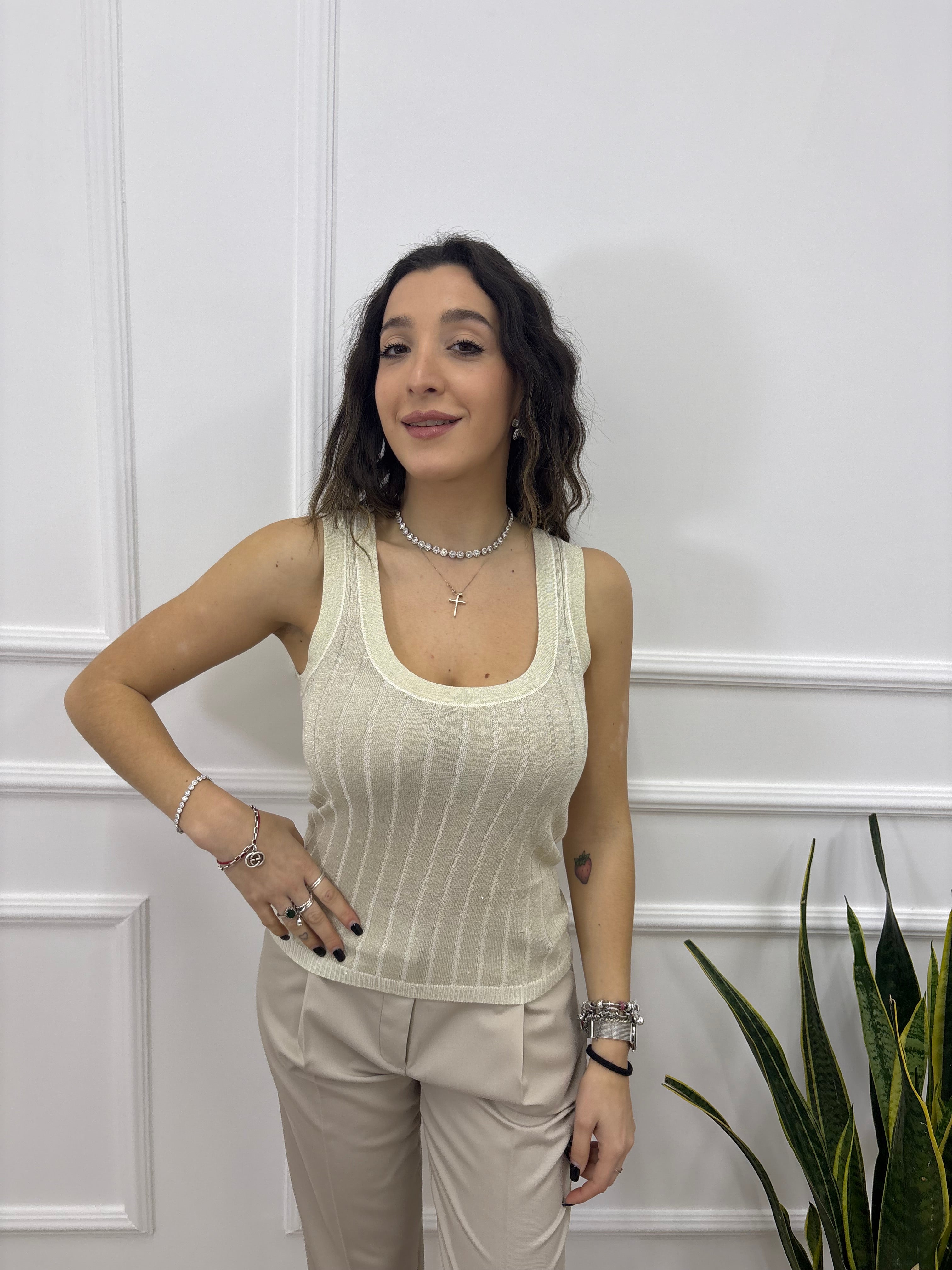 Canotta in Lurex